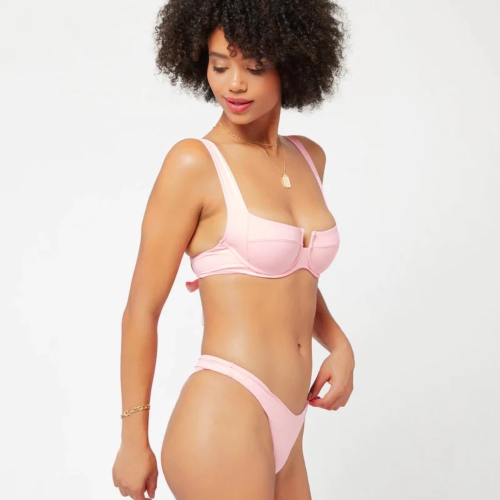 L*SPACE | CABANA BITSY BIKINI BOTTOM | CRYSTAL PINK